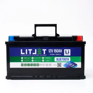 Литиевый аккумулятор cтартово/тяговый LITJET SMART LiFePO4 12V 150Ah 1920Wh фото с ручкой