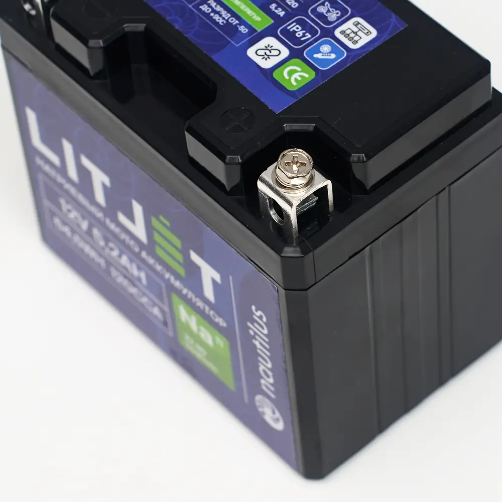 Натриевый стартовый мото аккумулятор 12V 5,2Ah 64,5Wh 120CCA YTX5A R+ 2 Натриевый стартовый мото аккумулятор 12V 5,2Ah 64,5Wh 120CCA YTX5A L+ клеммы фото