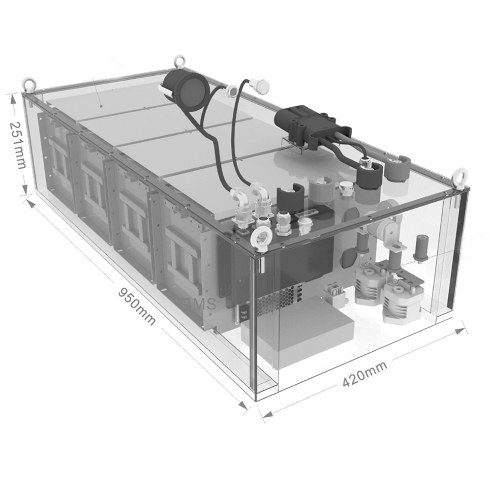Литиевый аккумулятор для погрузчика LITJET SMART LiFePO4 72V 160Ah 12,29kWh с Monitor IP67 3 Литиевый аккумулятор для погрузчика LITJET SMART LiFePO4 72V 160Ah 12,29kWh с Monitor IP67 габариты