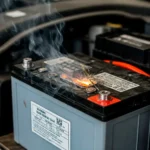 Литиевые аккумуляторы LitJet 21 Перегревающийся аккумулятор, видны искры и дым у клеммы