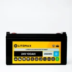 Литиевый аккумулятор тяговый LITOMAX LiFePO4 25,6V 100Ah c Bluetooth IP68