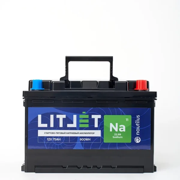 Натриевый стартово/тяговый аккумулятор LITJET Na+ 12V 75Ah 900Wh 1800CCA